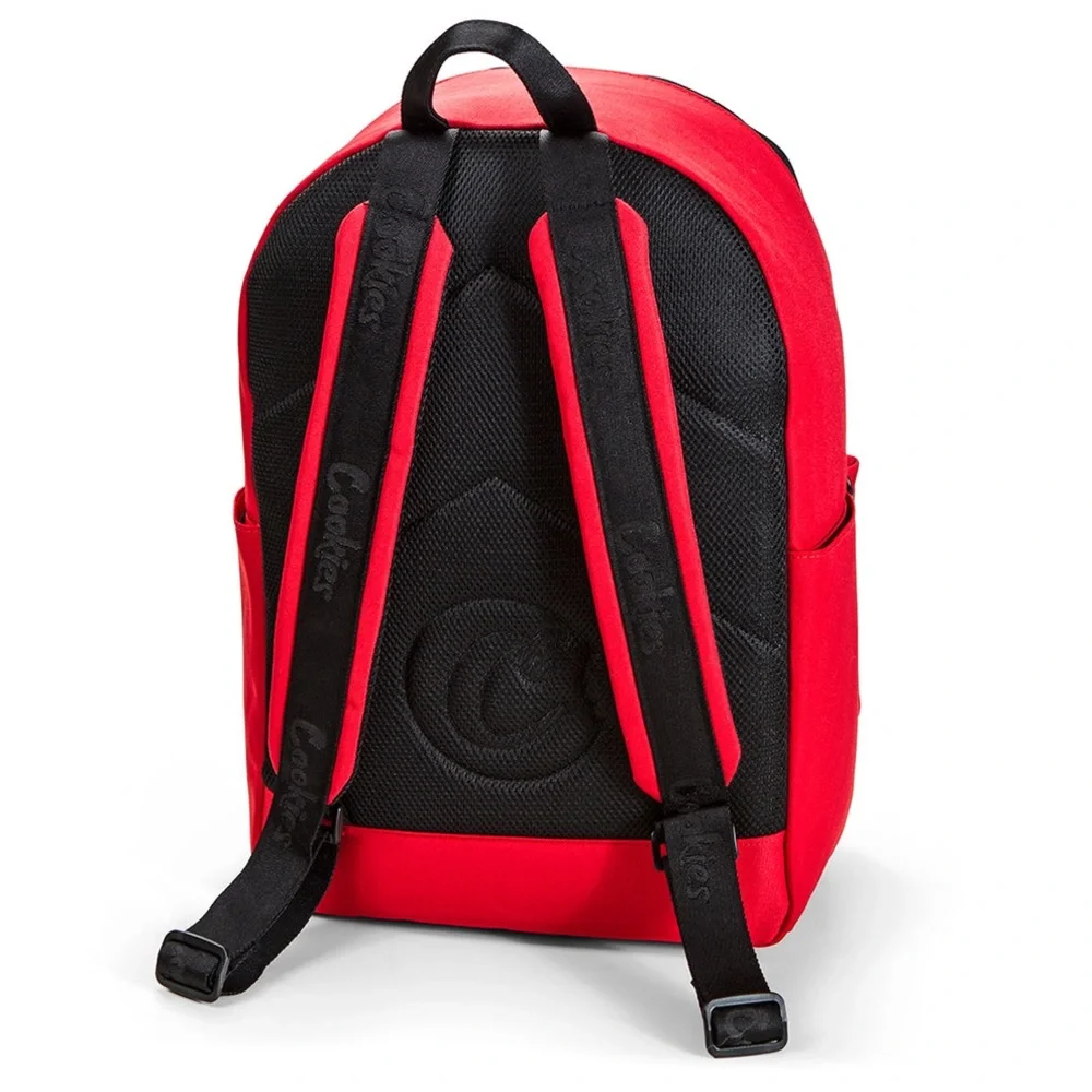 NWT Cookies Orion Canvas Smell Proof Backpack in Red and Black